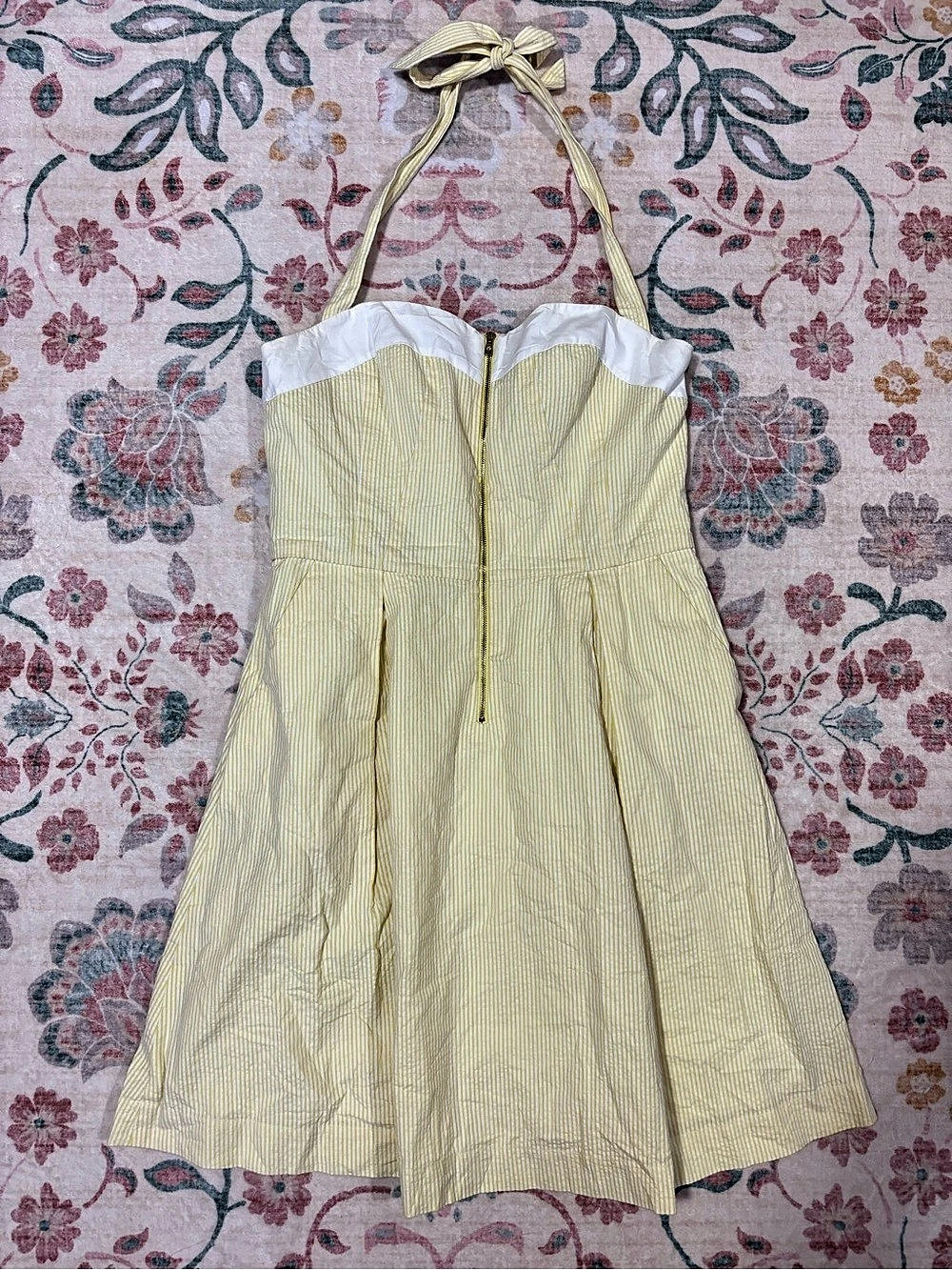 Lilly Pulitzer Striped Mini Dress in Yellow & White Size 10